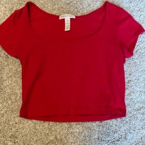 Red crop top